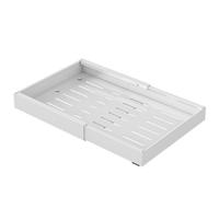 Vivreal Extendable Storage Rack - White Small Drill-free Pull-out Basket, Stainless Steel, Adjustable 12.6-20.5 in, Easy Installation, S32W