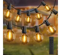 Vivreal G40 Decorative LED String Lights - 20m, 25 LED with Remote Control, Plug-In, Dimmable, Replaceable, Multi-Mode, Copper & ABS