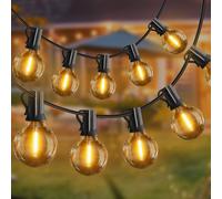 Vivreal G40 Decorative String Lights - 45M (148 ft) 75 Shatterproof Bulbs, Dimmable & Connectable Outdoor String Lights for Patio, Garden & Events