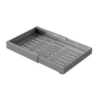 Vivreal S32G Extendable Storage Rack - Gray Small Drill-free Pull-out Basket, Stainless Steel, Adjustable 12.6-20.5 in, Easy Installation