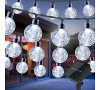VIVREAL Solar Bubble Ball String Lights - 11M (36 ft) 60 LEDs Cool White， Waterproof Outdoor Solar Fairy Lights for Garden， Patio & Holiday Decoration, New Year Sale , Top gift picks