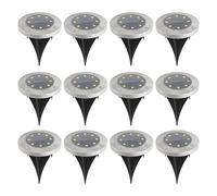 Vivreal Solar Garden Lights 12 Pack Energy Efficient Automatic On/Off IP65 Waterproof Outdoor LED Path Lights, White Light, L1549