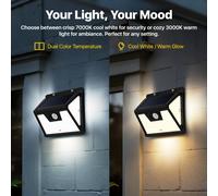 VIVREAL Solar wall lights Charged by solar energy， Four-pack 140Led YHM02A , New Year Sale , Top gift picks