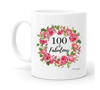 Vivulla68 100 & Fabulous Birthday Mug, 100th Birthday Gifts For Women, Birthday Gifts For 100 Year Old Woman, Gifts Ideas For 100th Birthday, 100th Birthday Decorations For Women Men, Turning 100 Gift