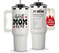 Vivulla68 Best Mom Ever Tumbler With Handle 40oz, Mommy Coffee Mug, Mama Tumblers, Momma Gift Ideas, Funny Birthday Present For Her, Cute Mother Day Gift Tumbler, Mom Cup