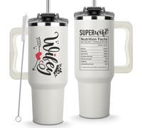 Vivulla68 Gifts for Wife from Husband - Wife Tumbler 40Oz, Wifey Gifts on Birthday & Anniversary, Present Ideas for Wifey Her, Cool Wedding Coffee Cup with Straw and Handle, Drinking Mug for Women