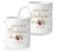 Vivulla68 Quieres Ser Mis Padrinos De Bautizo, Bautizo Recuerdos Juego De 2 Tazas 2024, Recuerdos De Bautizo Para Niño, Niña, God parents Presents Proposal, Quieren Ser Mis Padrinos De Bautizo