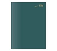 VIVVAS 2026 Diary Week to View WTV & Day A Page DAP Diaries Appointment Times Full Year Hardback Planner for Student, Teacher, Home, Office Year Planner (Dark Teal, A4 week To View)