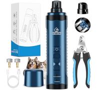 VIWIK Dog Nail Grinder, Dog Nail Trimmers with LED Lights, Pet Nail Clippers Kit for Large Medium Small Dogs & Cats, 2-Speed Quiet Electric USB Rechargeable Pet Paws Grooming Tool Blue