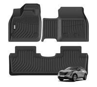 VIWIK Floor Mats Fit for Nissan Ariya 2023 2024, TPE Floor Liners All Weather Guard Custom Car Mats Full Set 1st & 2nd Row, Automotive Accessories for Nissa-n Ariya Odorless Non- Slip Waterproof