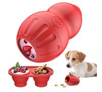 VIWIK Frozen Treat Dispensing Dog Chew Toy for Large Medium Small Dogs, Interactive Dog Puzzle Toys for Boredom, Freezable Fillable Rubber,Reduces Anxiety Red