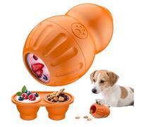 VIWIK Interactive Dog Toys to Keep Them Busy, Dog Frozen Treat Toy to Reduces Anxiety, Dogs Chew Puzzle Enrichment Toy for Small Medium Large Breeds, Freezable Fillable Rubber, Easy to Clean Orange