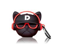 Viwind Silicone Airpods Pro 2 Case Cover with Carabiner Keychain Hook,Cute Funny Unique 3D Anime Airpod Pro 2nd Case,Shockproof Protective Skin Case Cover Support Wireless Charging-Bulldog