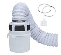 VIWINVELA Indoor Dryer Vent Kit with 4-Inch by 5-Feet Double Layer Duct (White Duct)