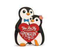 Vixano Penguin Decorative Home Accessories, 2D You Are My PENGUINS Room Decor Wooden Ornaments for Living Room, Bedroom, Shelves, Desktop, Cute Penguin Gifts for Couples Friends
