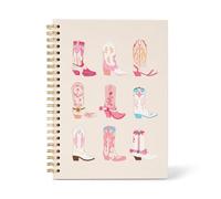 Vixano Western Cowboy Notebook, Pink Boot Diary A5, Cute Stationery Supplies Exercise Books with 80 Pages Lined Paper, Spiral Notebook for School Business Office, Practical Gift for Girls women