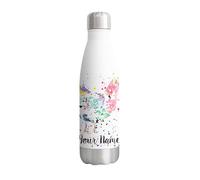 Vixar Hen Personalised Custom Bottle with your Text/name Chicken hens Farm animal Watercolour Bottle Double Wall Insulated Stainless Steel Sport Drinks 500ml