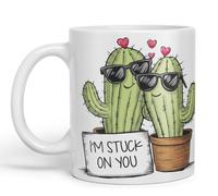 Vixar I’m Stuck On You - Coloured Ceramic Mug Cup Gift, 11oz (White)