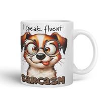 Vixar I Speak Fluent Sarcasm Coloured Ceramic Mug Cup 11oz Funny Sarcastic Gift (White)