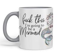 Vixar I'm Going to be a Mermaid f .. This Sarcastic Joke Ceramic Coloured Mug Cup for Tea Coffee Hot Brew 330ml 11Oz (Grey)
