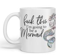 Vixar I'm Going to be a Mermaid f .. This Sarcastic Joke Ceramic Coloured Mug Cup for Tea Coffee Hot Brew 330ml 11Oz (White)