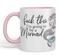Vixar I'm Going to be a Mermaid f .. This Sarcastic Joke Ceramic Coloured Mug Cup for Tea Coffee Hot Brew 330ml 11Oz (Pink)