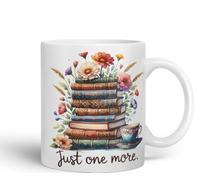 Vixar Just One More Chapter Coloured Mug Cup Cozy Reading Gift 11oz (White)