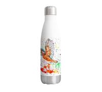 Vixar Kingfisher Bird woodland Animals Watercolour Bottle double Wall insulated Stainless steel sport Drinks 500ml