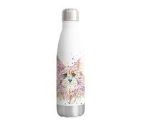 Vixar Maine Coon Big cat Kitten Pet Animals Watercolour Bottle double Wall insulated Stainless steel sport Drinks 500ml