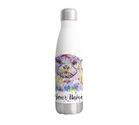 Vixar Otter Personalised Custom Bottle with your Text/name wildlife watercolour Bottle Double Wall Insulated Stainless Steel Sport Drinks 500ml