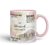 Vixar Self Love Matters - Positive Thoughts Coloured Mug Cup 11oz (Pink)
