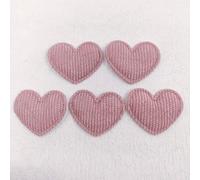VIXDA 100Pcs 3.5 * 3CM Felt Heart Padded Applique For DIY Headwear Crafts Patches Decor Ornament Clothing Accessories