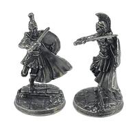 VIXDA 1pcs Ancient Spartan Rome Soliders Figurines Miniatures Vintage Metal Soldiers Model Statue Desktop Ornament Gift