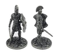 VIXDA 1pcs Ancient Spartan Rome Soliders Figurines Miniatures Vintage Metal Soldiers Model Statue Desktop Ornament Gift