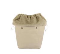 VIXDA 2025 Winter O Bag Large Capacity Classic Mini Plush Fur Furry Organizer Top Drawstring Colorful Inner Insert for Obag Winter