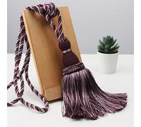 VIXDA 2Pc Tassel Tieback For Curtain Polyester Single Ball Curtain Holder Tie Home Decor Handmade Tassel Fringe Curtain Buckle Rope