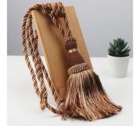 VIXDA 2Pc Tassel Tieback For Curtain Polyester Single Ball Curtain Holder Tie Home Decor Handmade Tassel Fringe Curtain Buckle Rope