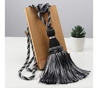 VIXDA 2Pc Tassel Tieback For Curtain Polyester Single Ball Curtain Holder Tie Home Decor Handmade Tassel Fringe Curtain Buckle Rope