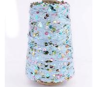 VIXDA 500g Cotton Yarn 6mm+3mm Colour Special Sequin Yarn DIY Garment Rag Doll Knitting Yarn Big Sequin Thread