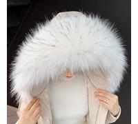 VIXDA 80cm Collar Fashion Raccoon Fur Scarf Winter Hood Decor Fake Fur Coat Collar For Parkas Down Coat