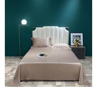 VIXDA Natural Mulberry Silk Flat Sheet Solid Color Bed Sheet Single Double King Size Bedding Sheet