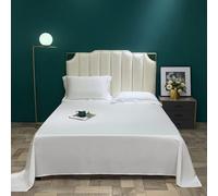 VIXDA Natural Mulberry Silk Flat Sheet Solid Color Bed Sheet Single Double King Size Bedding Sheet