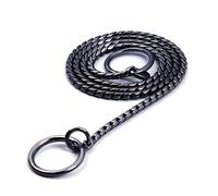 VIXDA Snake Chain Dog Choke Collar Stainless Steel Puppy Pet Show Metal Slip Choker Collar Chain Training Walking for French Bulldog