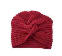 VIXDA Women Knitted Turban Hat Turban Cashmere Cross Wrap Head Hat Wool Knitting Bonnet Turbante Cap