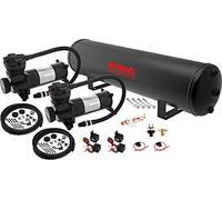 Vixen Air Suspension Kit for Truck/Car Bag/Air Ride/Spring. On Board System- Dual 200psi Compressor, 5 Gallon Tank. for Boat Lift,Towing,Lowering,Load Leveling,Bags,Onboard Train Horn VXO4852DB