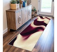 VIXENIUM Abstract Rug Runners for Hallways Non Slip Washable, Ombre Purple Red Beige Runner Rug for Hall Kitchen Bedroom Rubber Backed, Back Door Mats Indoor 60x120 cm