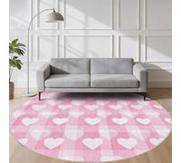 VIXENIUM Girls Round Rugs for Living Room Bedroom 120cm Diameter