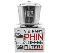 VIXI Vietnamese Coffee Filter: 12 oz, Vietnamese Phin Maker, Asian Coffee Dripper, Perfect Cup of Phin Coffee, Stainless Steel, Gravity Insert, Reusable, Suitable for Vietnam Coffee