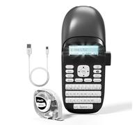 Vixic Label Maker, Handheld Label Printer, Bluetooth Label Maker Machine with Tape, LT12 Rechargeable Label Machine with QWERTY Keyboard, LCD Screen, Easy to Use, Perfect for Office or Home (Grey)