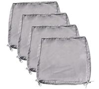 VIXLON Outdoor Chair Cushion Covers Set Of 4, Only Cover, Polyester Material, Water Splash Prevention, Machine Washable, Replacement Cushion Cases For Garden Benches, Dining Chairs, Porch Sofas